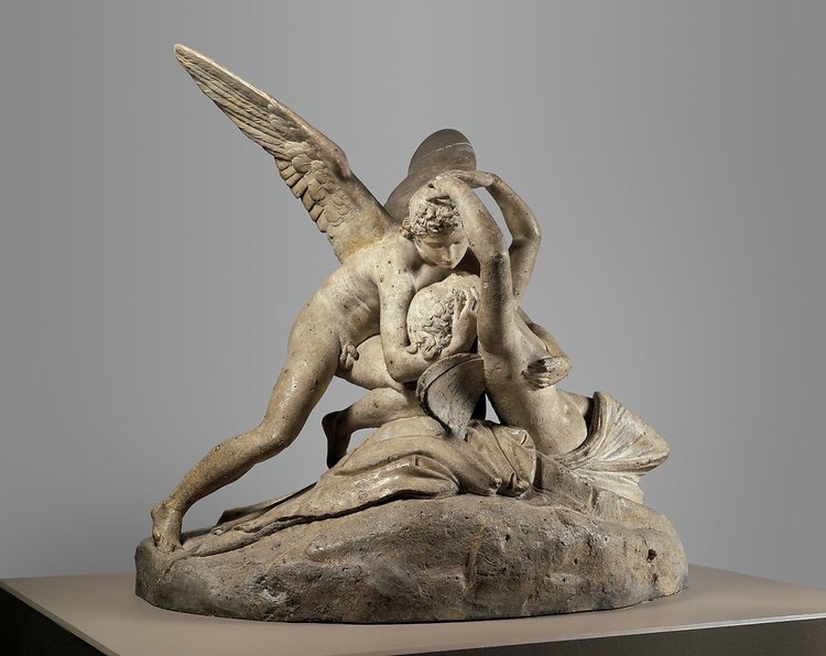Psyche Revived by Cupid’s Kiss  (1793) sculpture by Antonio Canova  - Image via    metmuseum.org